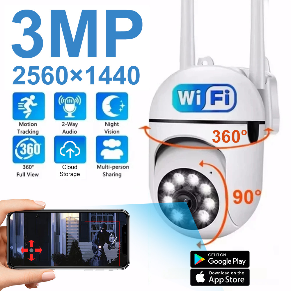 Home Security Blink - 3MP WiFi Camera Home PTZ IP
