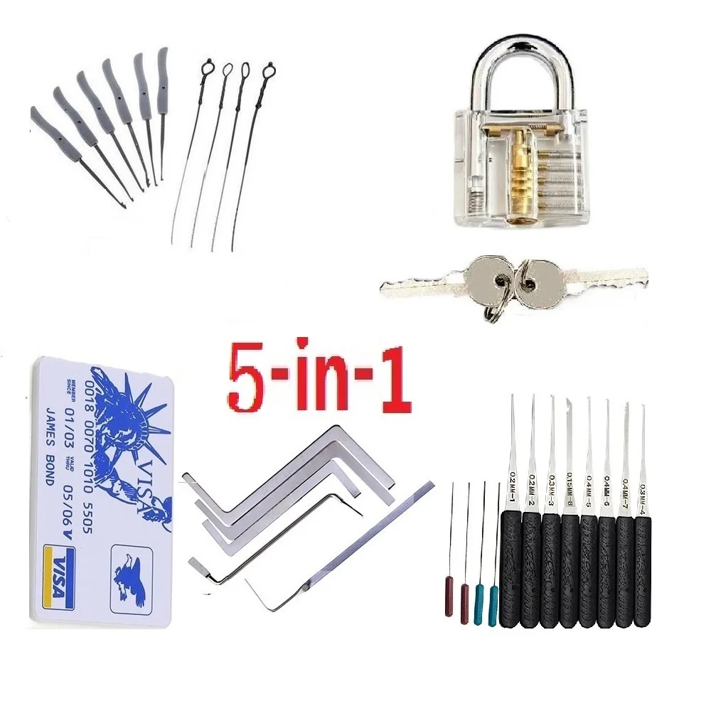 5IN1 Broken lock take out tool - Lock Picking Set review and price