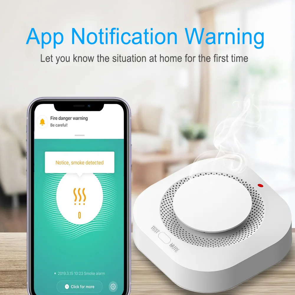 Tuya Zigbee WiFi Smart Smoke D - Home Security Monitoring System review and price