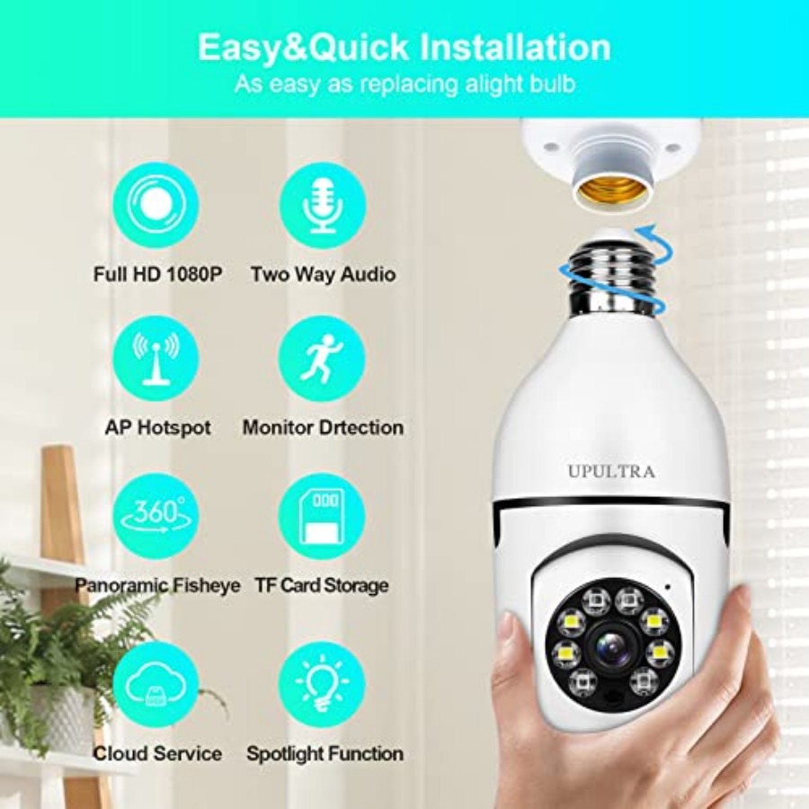 Light Bulb 1080P Security Wire - Home Security Camera review and price