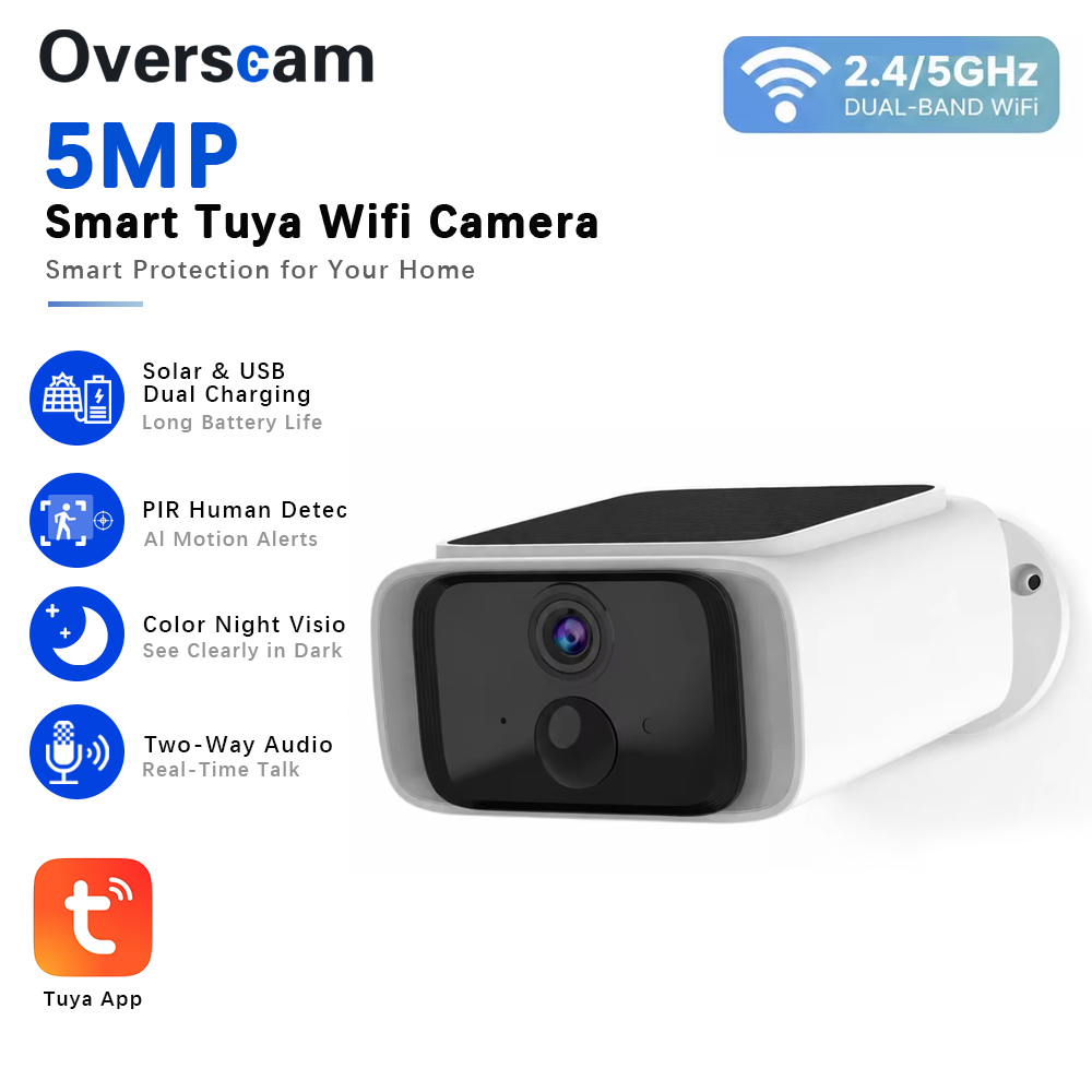 Tuya 5MP Solar Security Camera - Home Security Monitoring System review and price