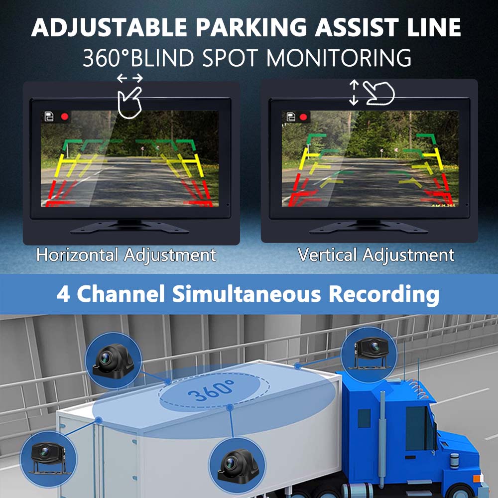 4 Channel 10.1 Inch Truck Bus  - Home Security Camera review and price